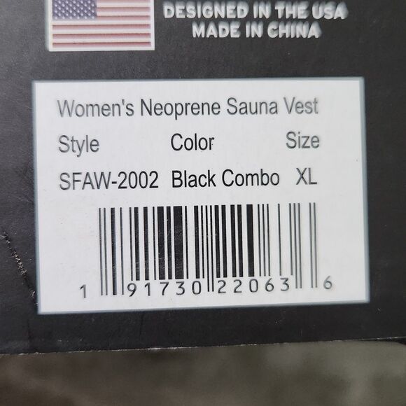 SaunaFX SaunaTek Women's Neoprene Sauna Workout Vest Size XL - Picture 2 of 3